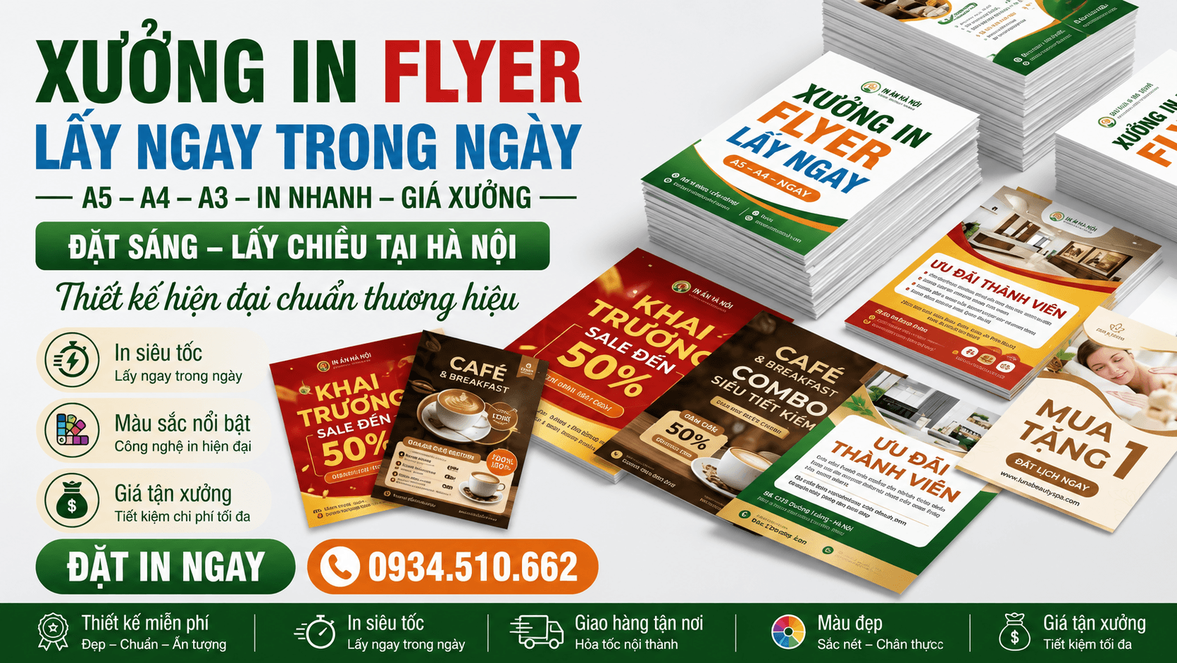Xưởng In Flyer Lấy Ngay Trong Ngày Tại Hà Nội - Đặt Sáng Lấy Chiều