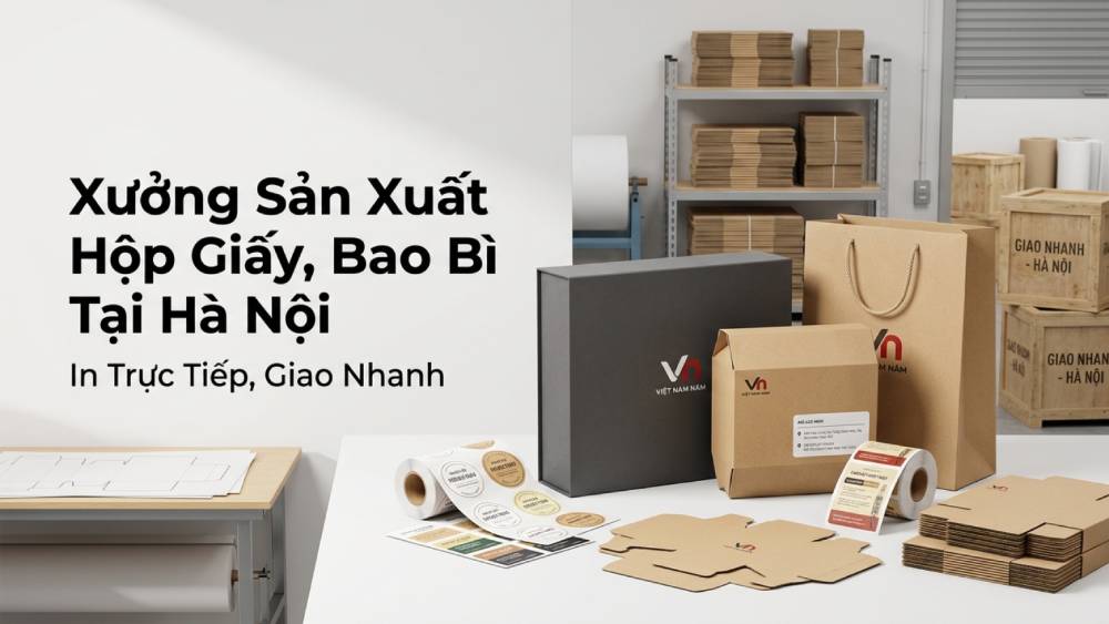 Xưởng Sản Xuất Hộp Giấy, Bao Bì Tại Hà Nội - In Trực Tiếp, Giao Nhanh