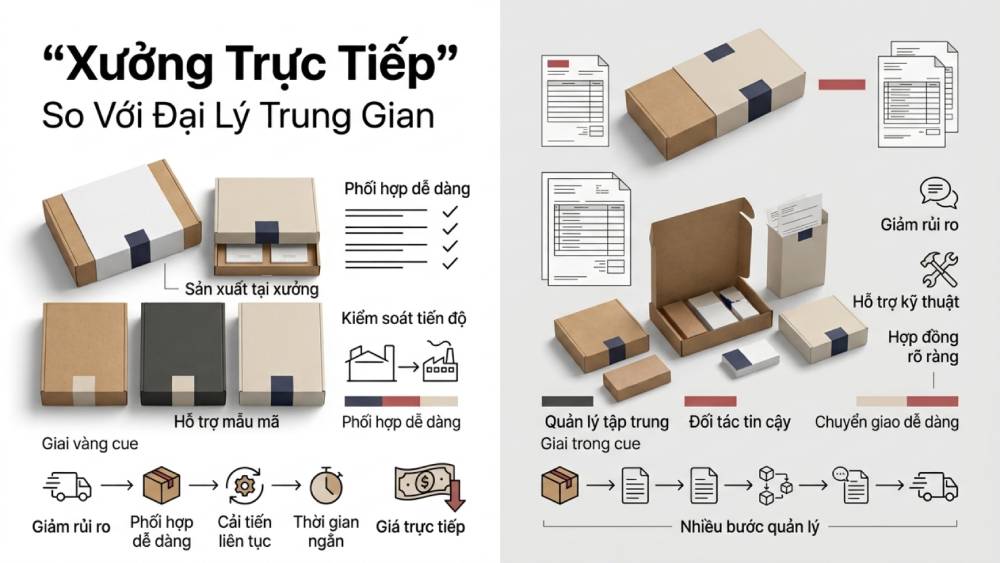Xưởng Trực Tiếp So Với Đại Lý Trung Gian
