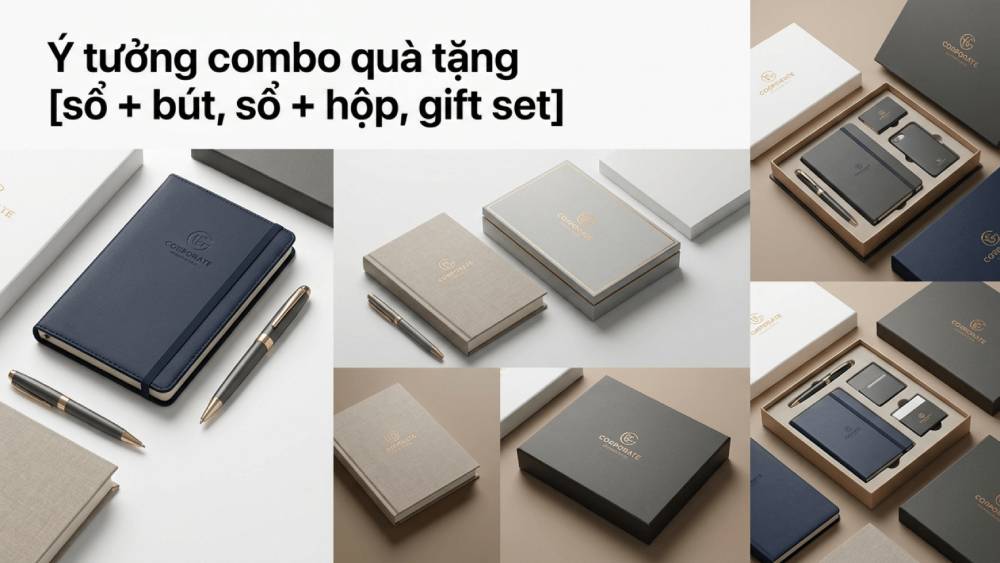 Ý Tưởng Combo Quà Tặng: Sổ, Bút, Sổ Hộp Gift Set