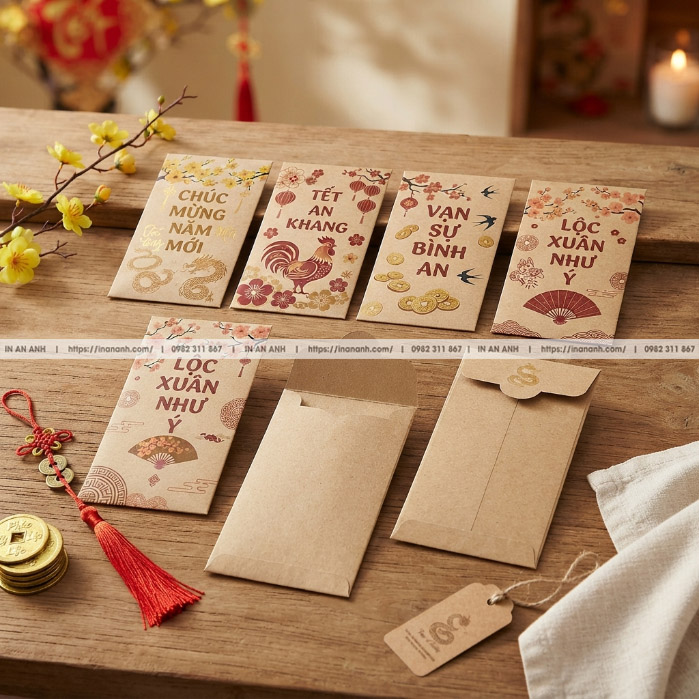 Dịch Vụ In Bao Lì Xì Kraft Thân Thiện Môi Trường