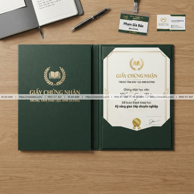 In Bìa Đựng Giấy Khen Thiết Kế Riêng