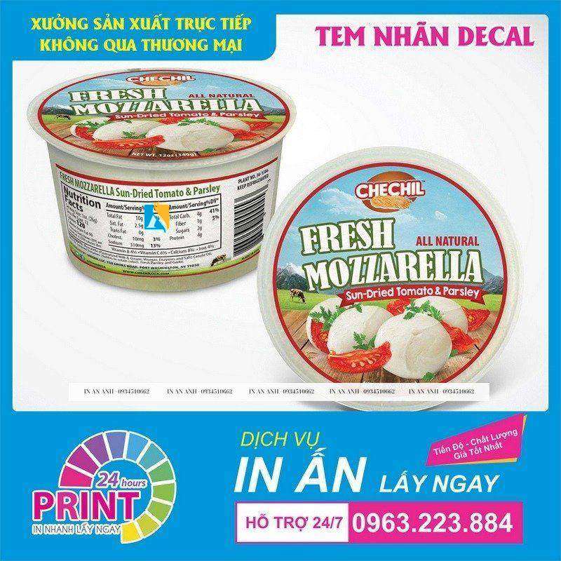 In Tem Nhãn Decal sắc nét cho hộp cà vạt