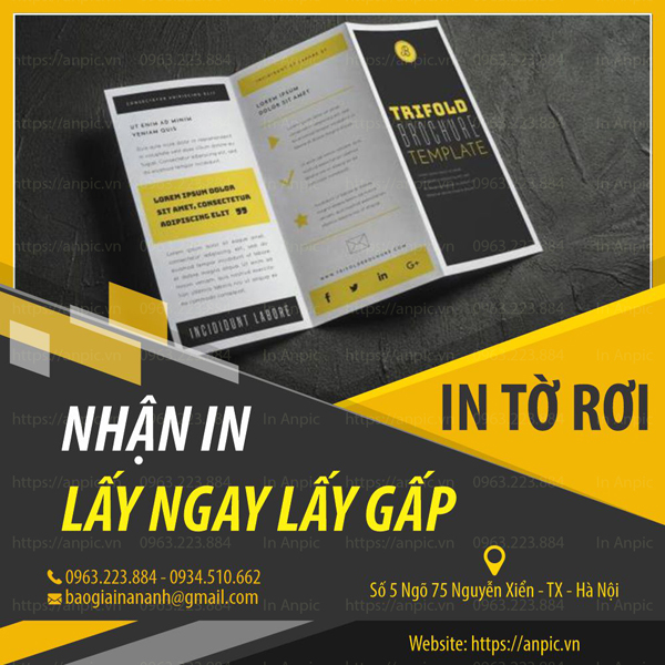 In Brochure nhanh lấy gấp chất lượng hàng đầu tại In Ấn Anpic