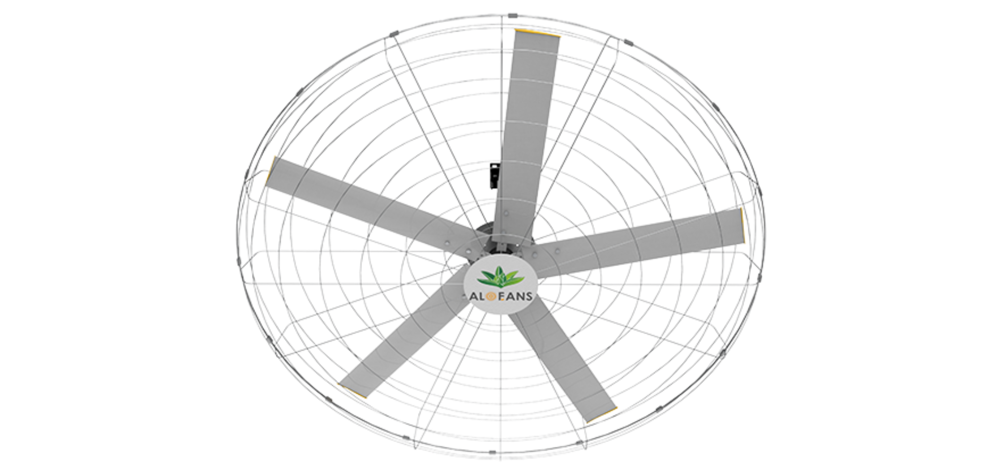 Quạt gắn tường sải cánh rộng, tốc độ chậm, lưu lượng lớn HVLS
