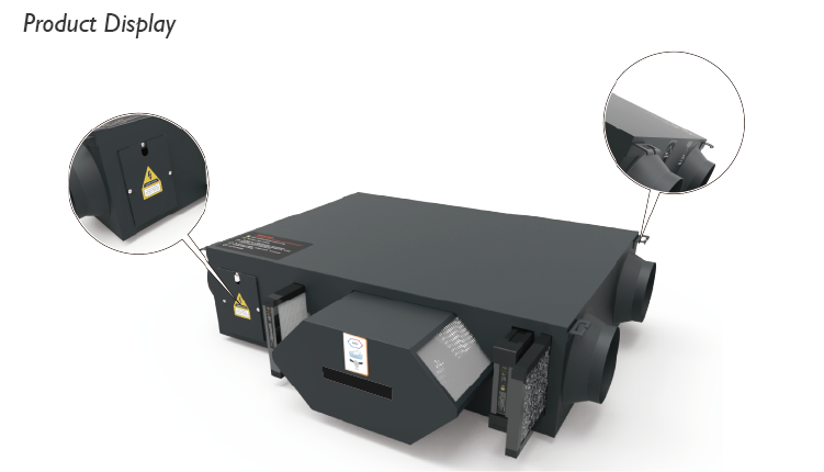 Quạt KHÍ TƯƠI hồi nhiệt MIA VENTILATION - Lọc CARBON