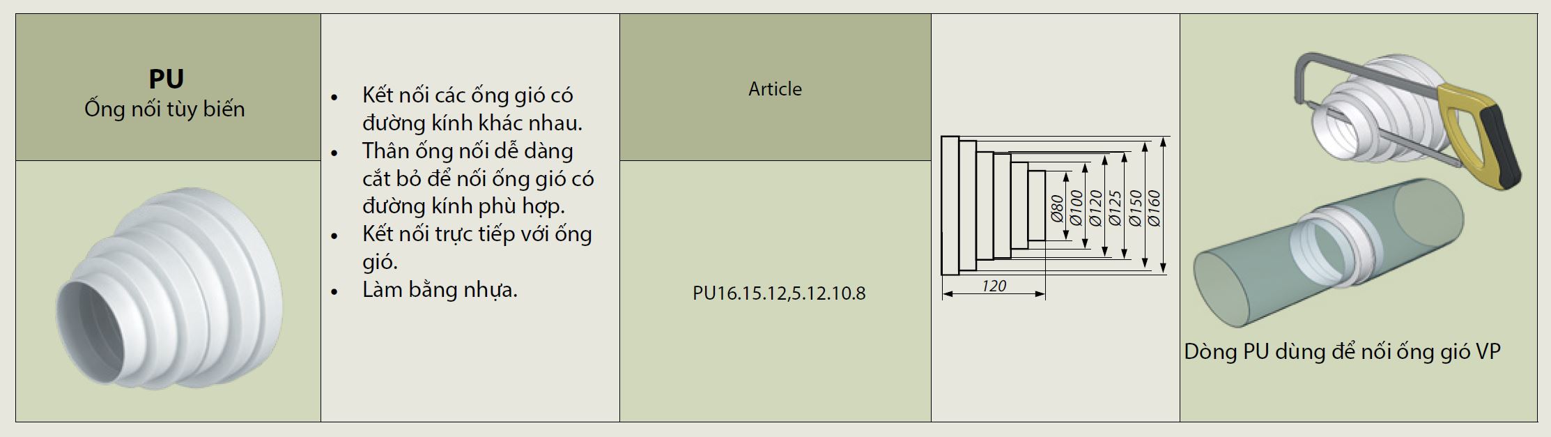 Nối tăng giảm đa năng ĐỒNG TÂM - PU