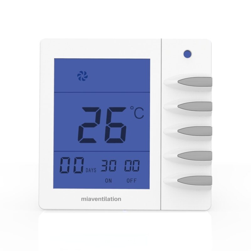 Điều khiển nút nhấn cơ - 3 tốc độ + Nhiệt độ + độ ẩm