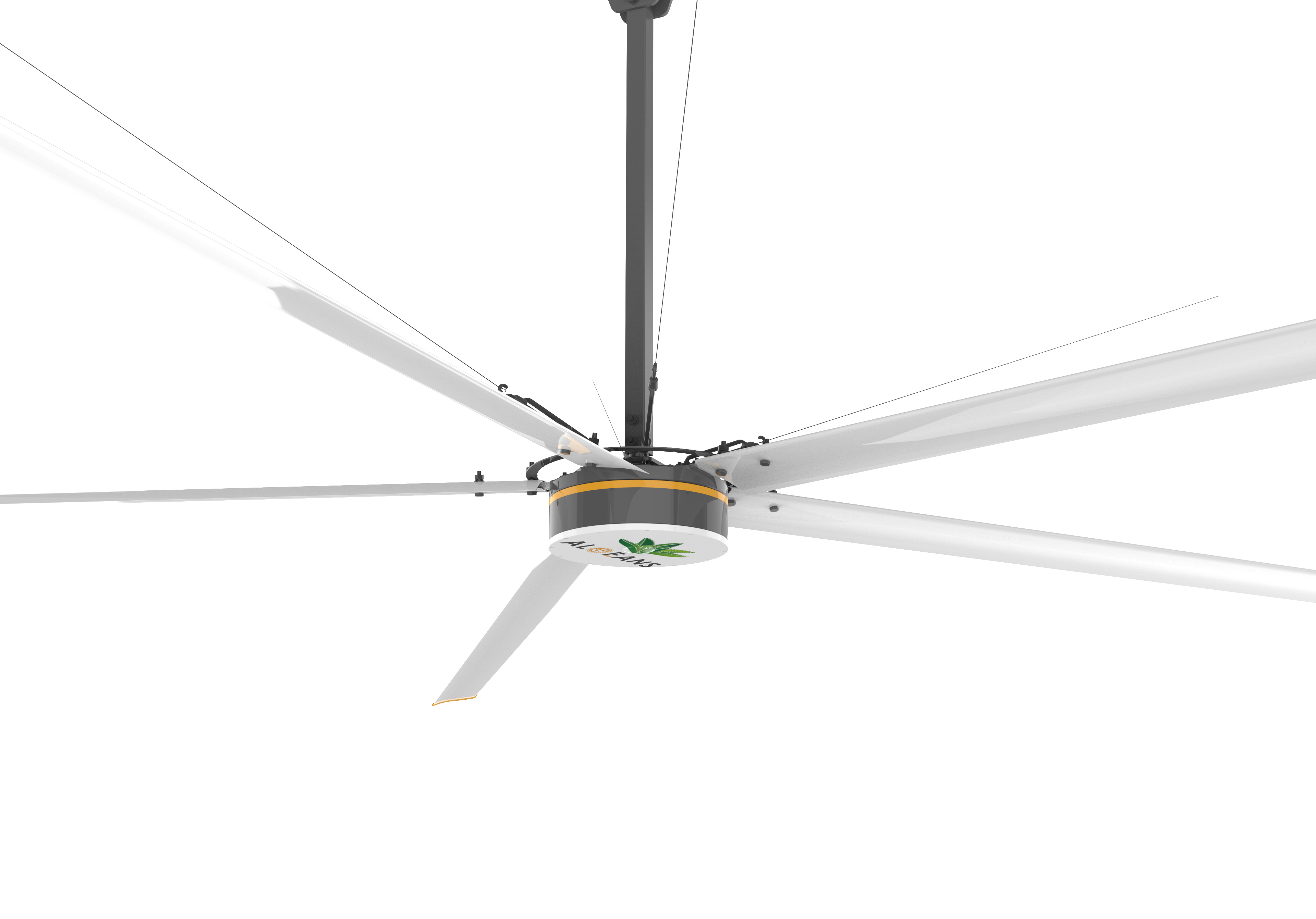 Quạt trần sải cánh rộng, tốc độ chậm, lưu lượng lớn HVLS - 5 cánh