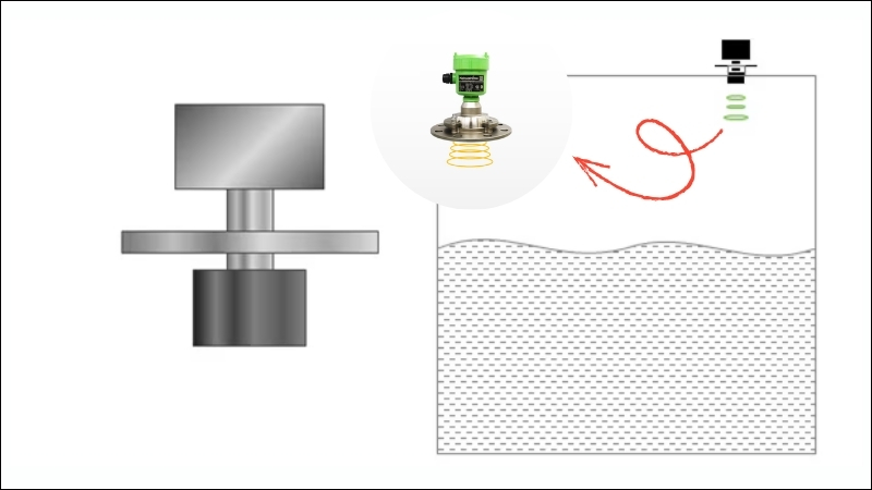 Cảm biến đo mức nước siêu âm là loại cảm biến mức nước không tiếp xúc