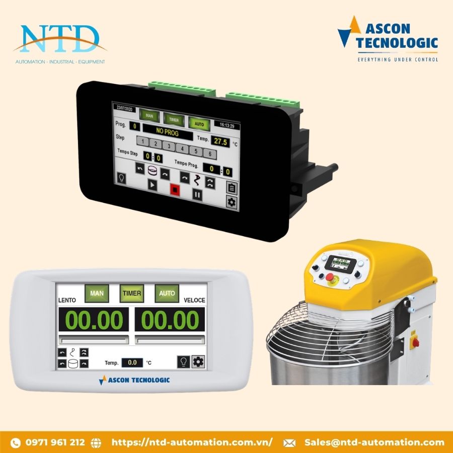 Bộ hẹn giờ kỹ thuật số đôi DS43 Ascon Technologic