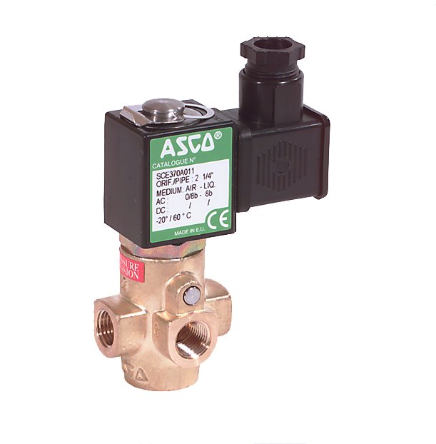 VAN ĐIỆN TỪ ASCO 370, Series 370, 3/2 NC, Brass Body, EPDM, G1/4