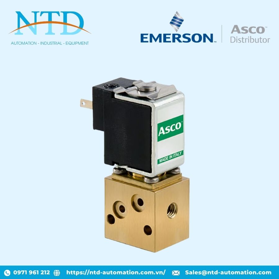 Van điện từ mini 3/2 nhỏ gọn series V365 ASCO