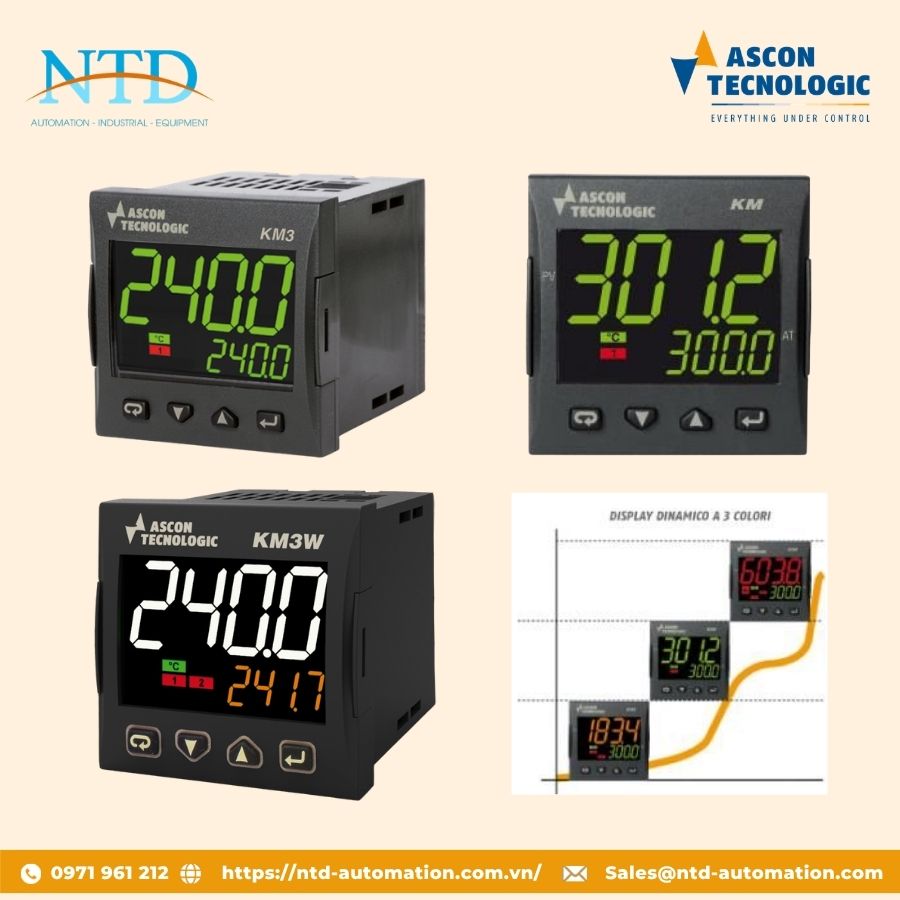 Bộ điều khiển PID lập trình KM3 ASCON TECHNOLOGIC