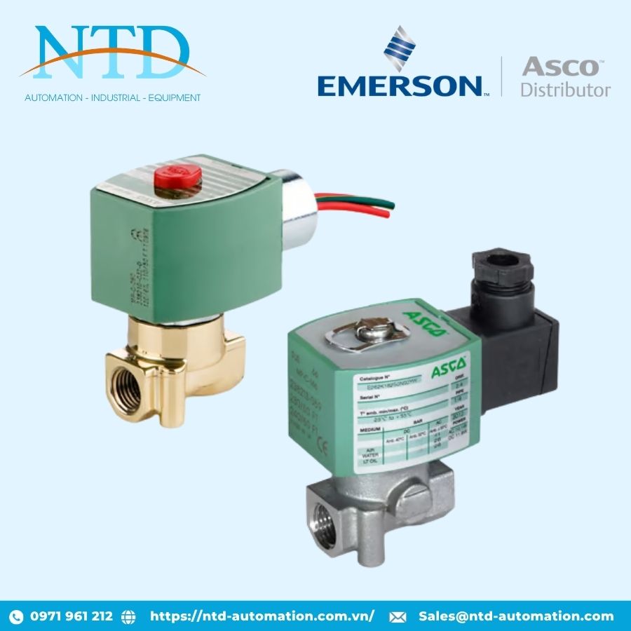 Van điện từ inox 2/2 EF8262H142 series 262 & 263 của ASCO