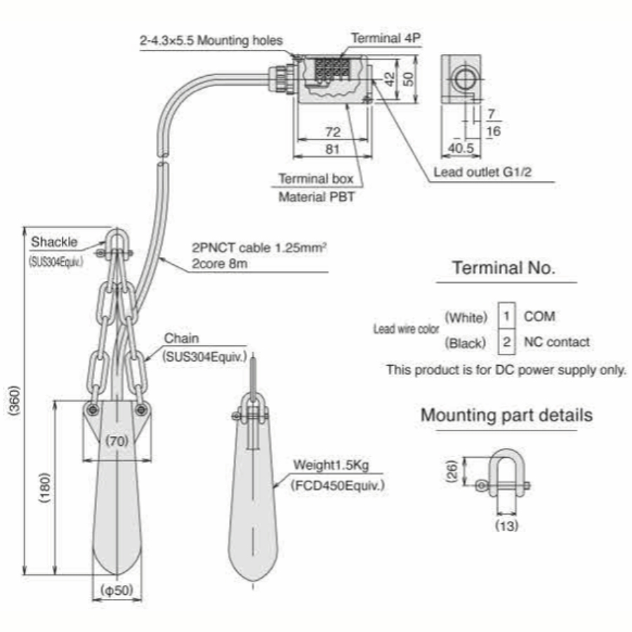 Bản vẽ kỹ thuật công tắc nghiêng MFFP-40 Matsushima