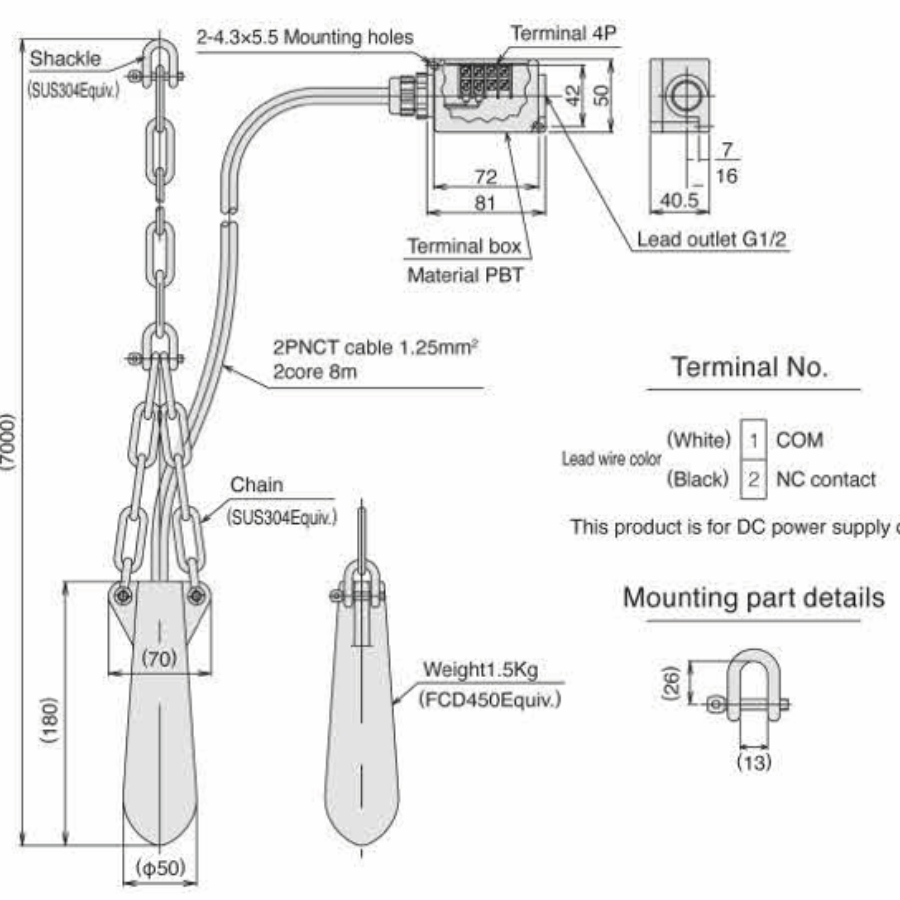 Bản vẽ kỹ thuật công tắc nghiêng MFFP-40C Matsushima