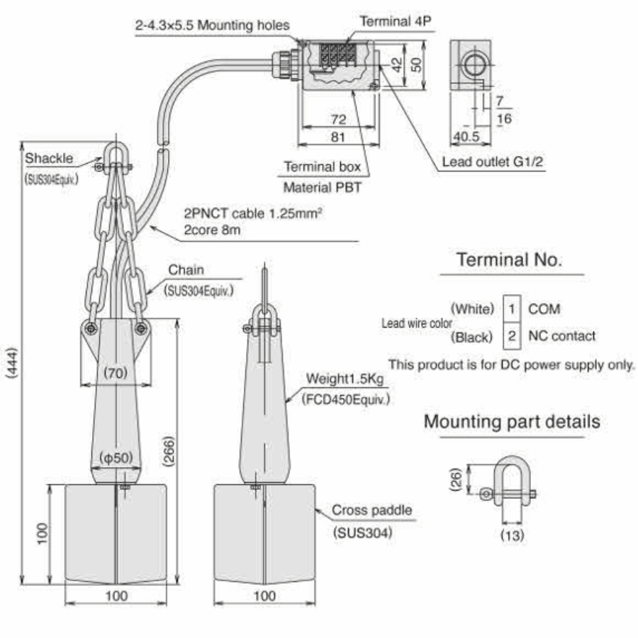 Bản vẽ kỹ thuật công tắc nghiêng MFFP-40W Matsushima