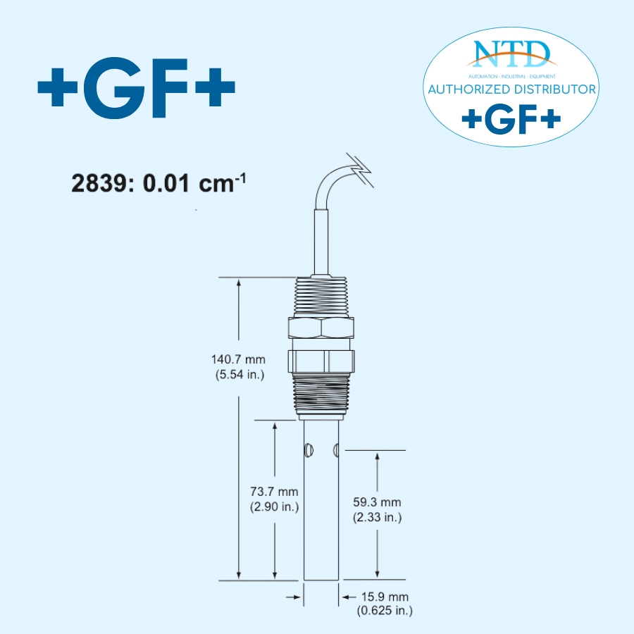 Cấu tạo bên trong cảm biến độ dẫn điện 3-2841-1V GF