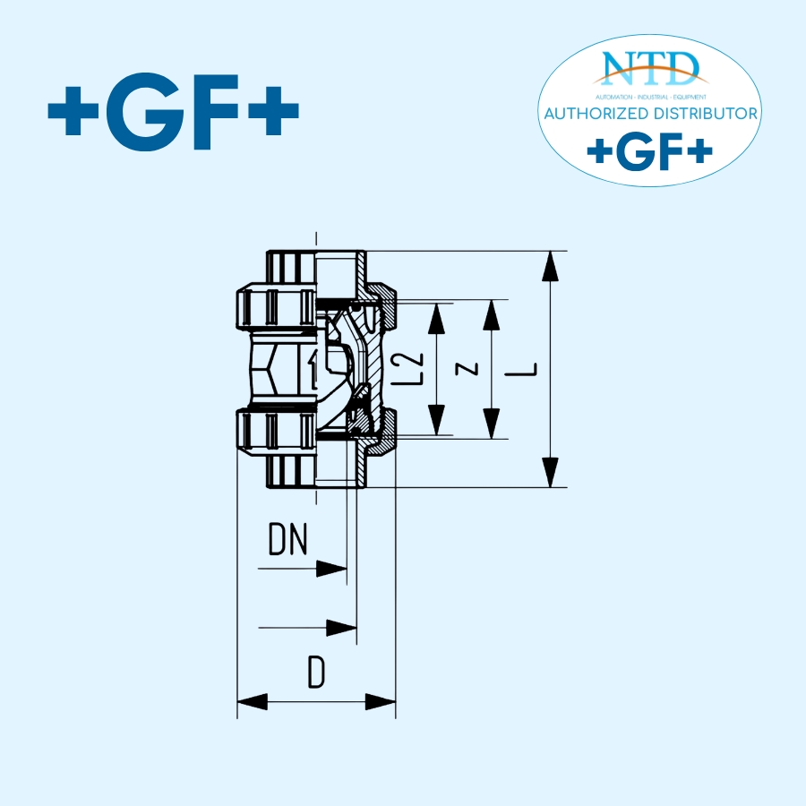 Cấu tạo của van 1 chiều 561 CPVC/EPDM 1