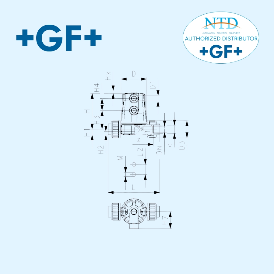 Cấu tạo van màng 604 PVC-U/EPDM 800059080 GF