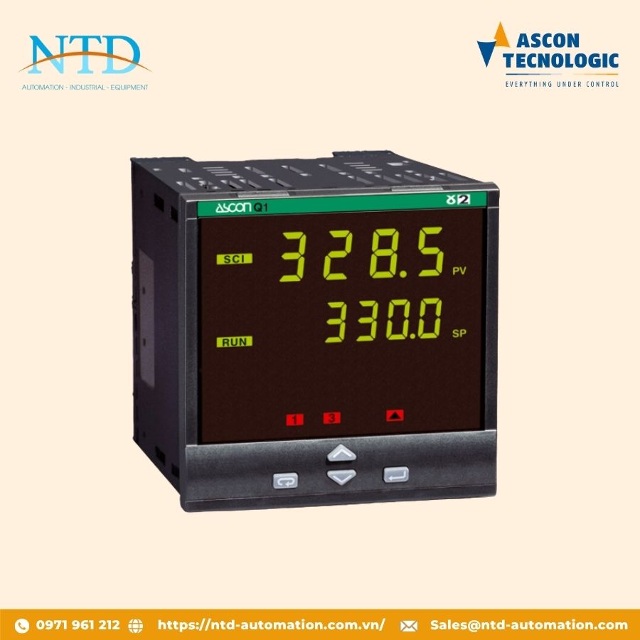 Bộ điều khiển nhiệt độ Heating/Cooling Q1 Ascon Technologic