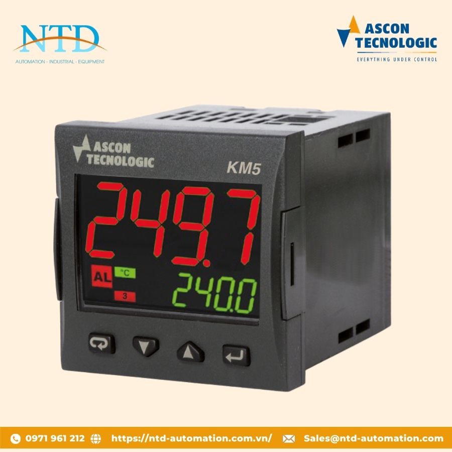 Bộ điều khiển lập trình nhiệt độ đa đoạn thông minh KM5 ASCON TECHNOLOGIC