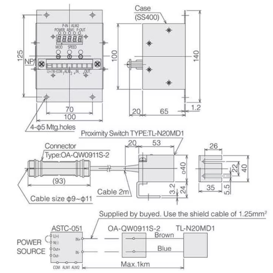 Sơ đồ công tắc cảm biến tốc độ ASTC-051 Matsushima