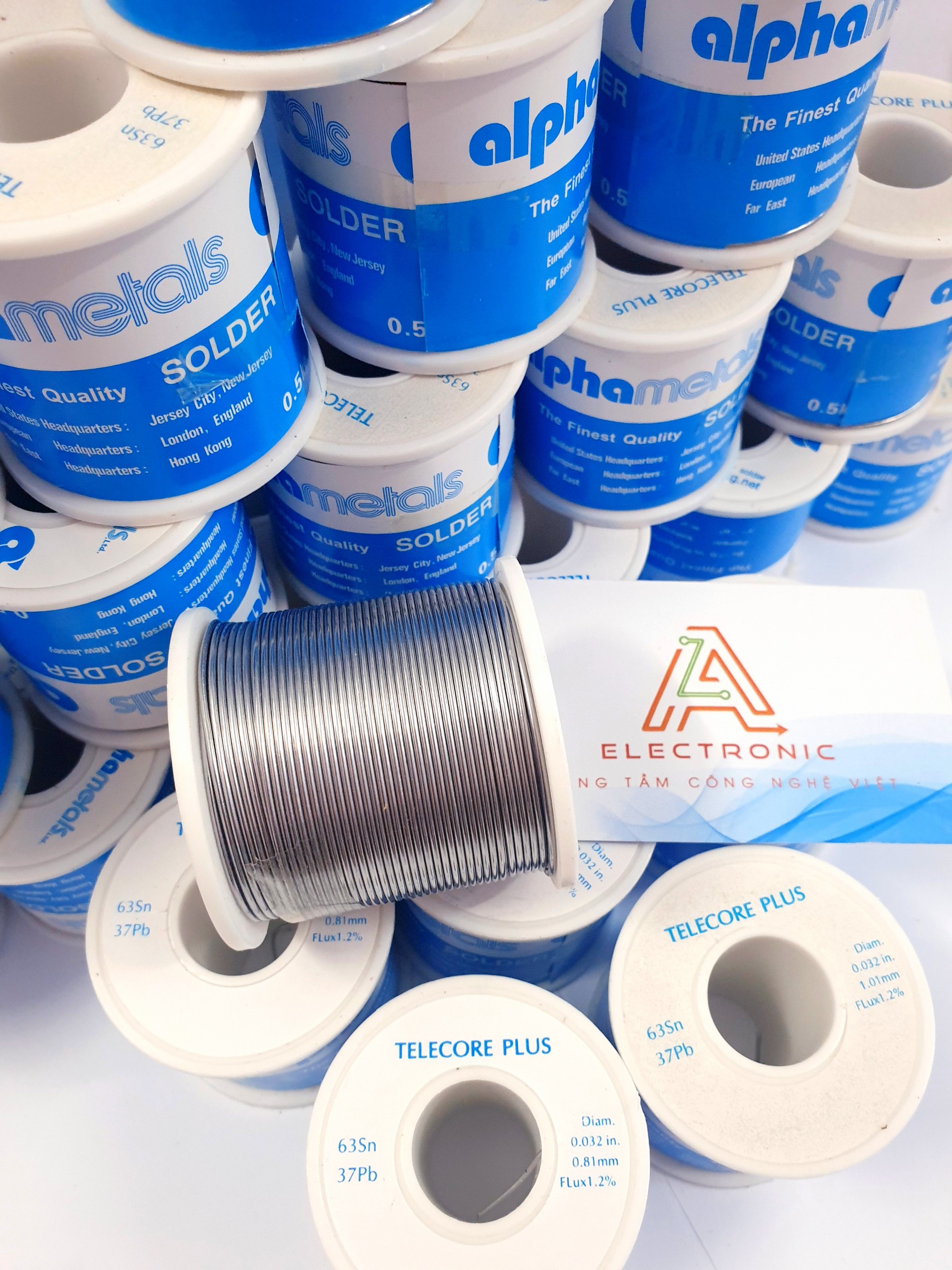 Thiếc hàn Alpha Telecore Plus 63/37 63Sn 37Pb sợi 0.8mm 450g TU1 | Cửa ...