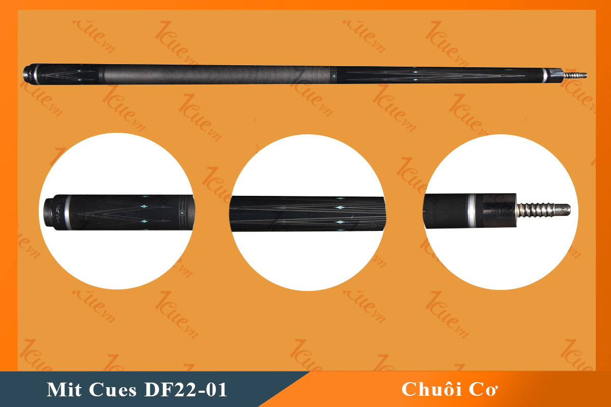 Cơ, Gậy Bi-a Mit Cues DF22-01 02 Ngọn (Ngọn Nguyên Bản, Ngọn Carbon Rhino)