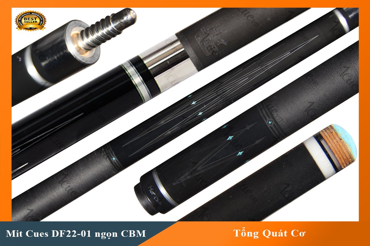 Cơ, Gậy Bi-a Mit Cues DF22-01 02 Ngọn (Ngọn Nguyên Bản, Ngọn Carbon Rhino)