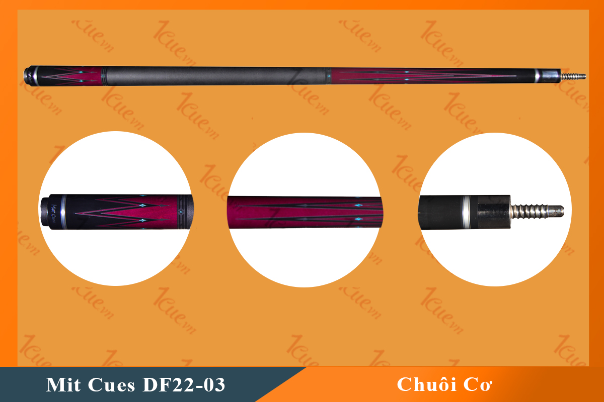 Cơ, Gậy Bi-a Mit Cues DF22-03 02 Ngọn (Ngọn Nguyên Bản, Ngọn Carbon Mit)