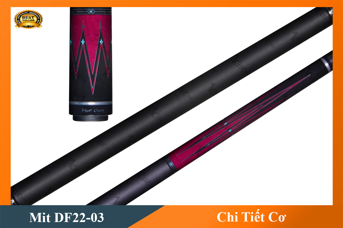 Cơ, Gậy Bi-a Mit Cues DF22-03 02 Ngọn (Ngọn Nguyên Bản, Ngọn Carbon Mit)