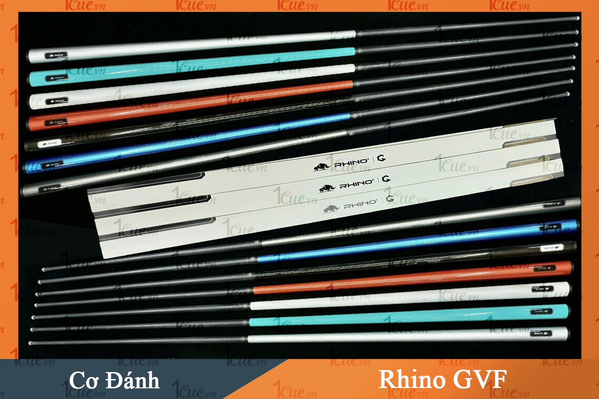 Cơ, Gậy Bi-a Rhino GVF Red Ngọn Carbon | 1Cue.vn