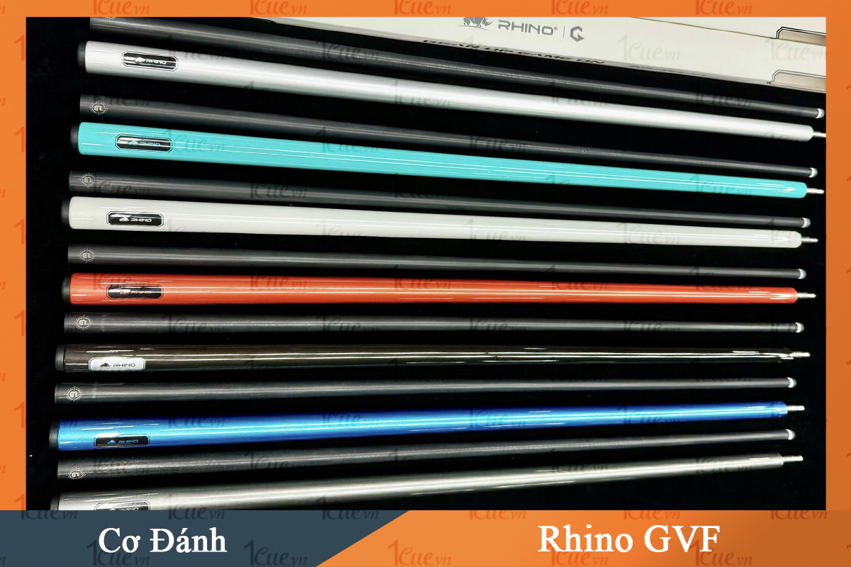Cơ, Gậy Bi-a Rhino GVF Red Ngọn Carbon | 1Cue.vn