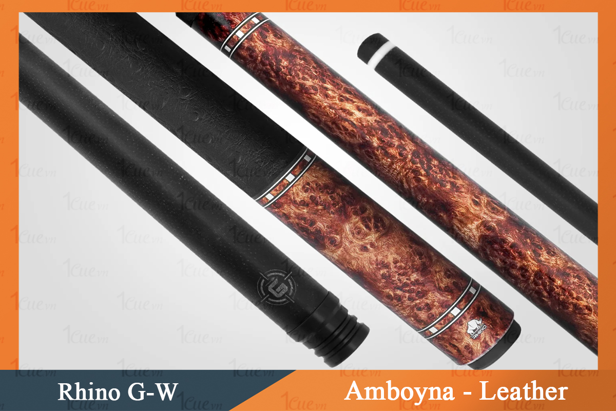 Cơ, Gậy Bi-a Rhino Amboyna Ngọn Carbon | 1Cue.vn