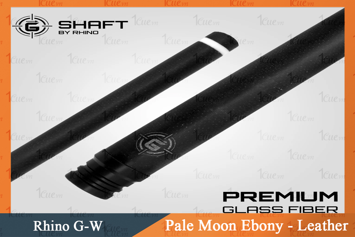 Cơ, Gậy Bi-a Rhino  Pale Moon Ebony - Leather Wrap   Ngọn Carbon | 1Cue.vn