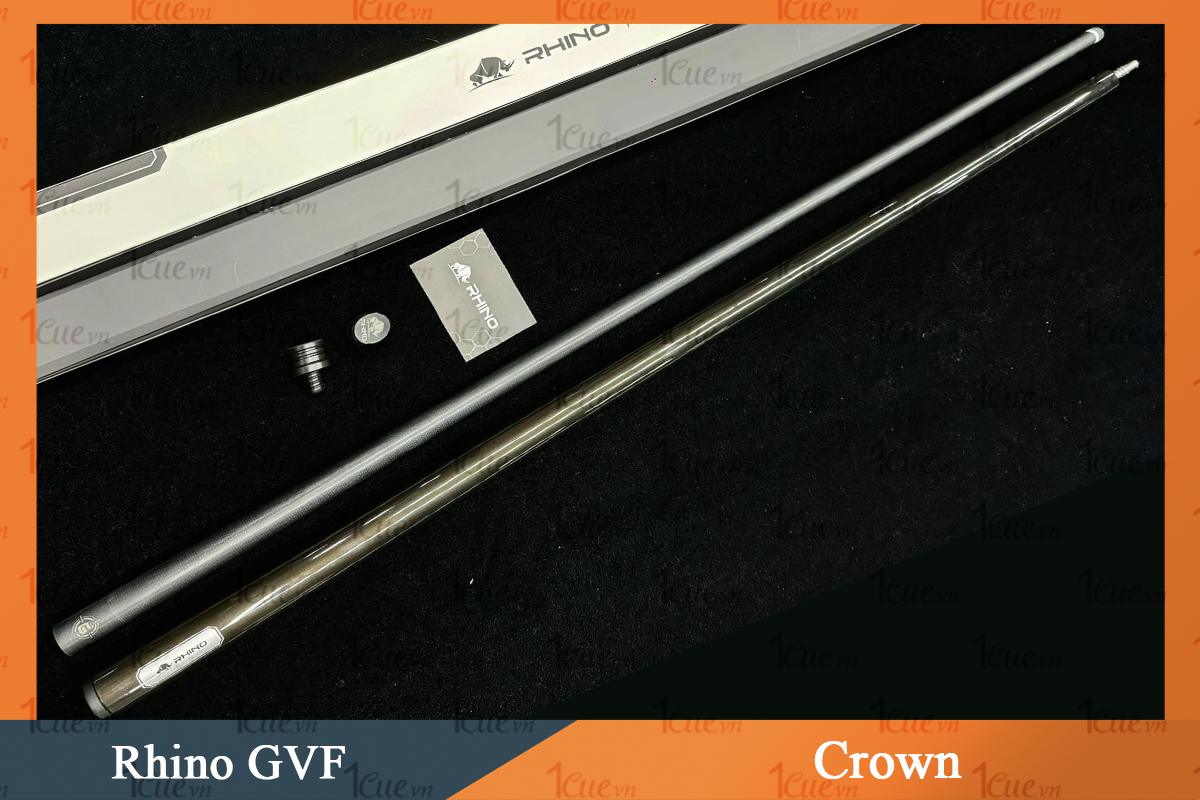 Cơ, Gậy Bi-a Rhino GVF Brown Ngọn Carbon | 1Cue.vn