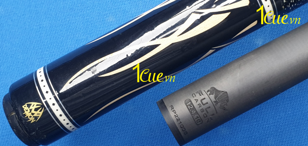 Cơ, Gậy Bi-a Demon DF1-01 Ngọn Carbon Rhino like new | 1Cue.vn