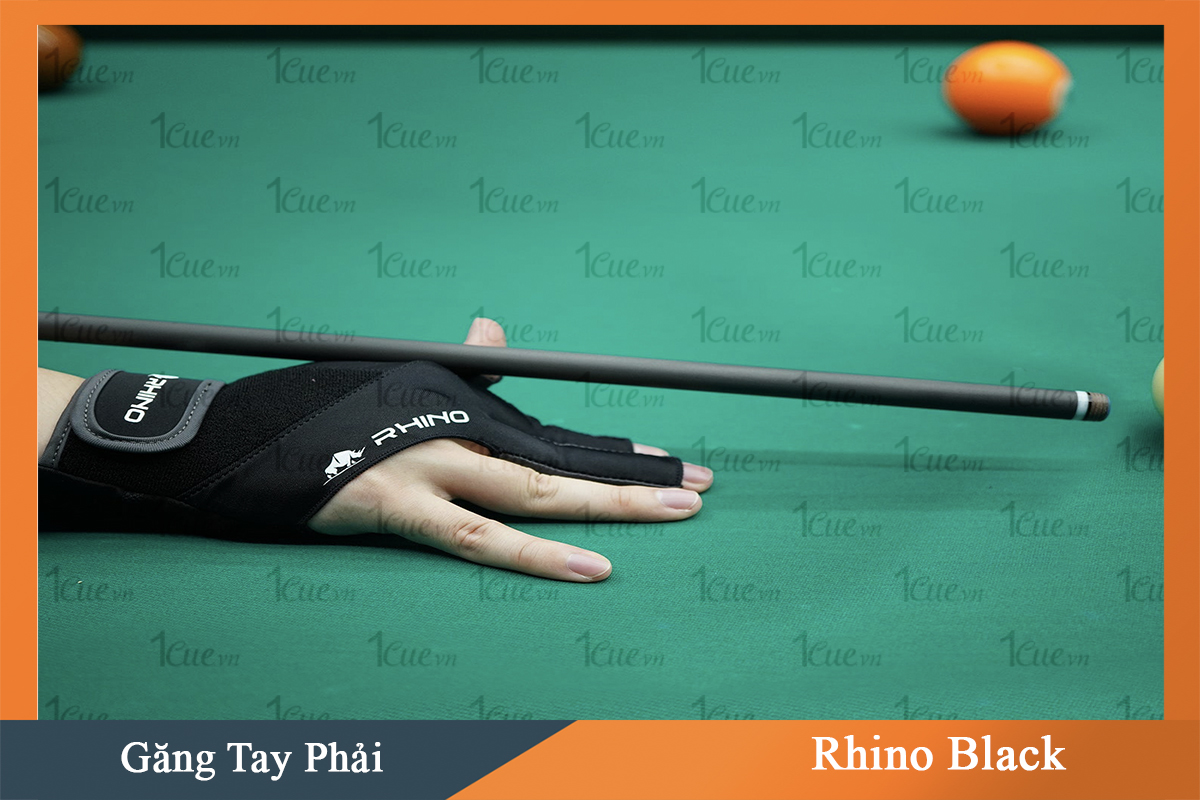 Găng Tay Bi-a Rhino Tay Phải Màu Đen 1Cue.vn 