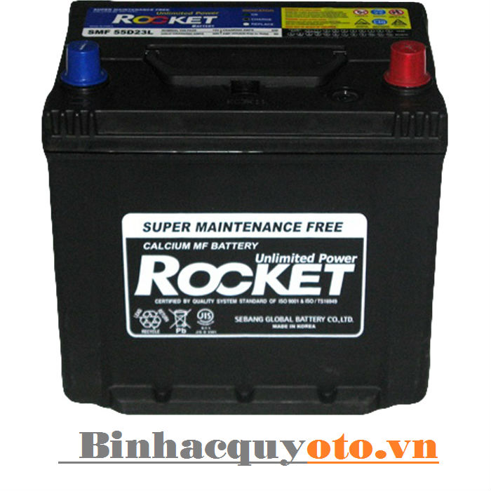 Ắc quy Rocket 75D23R/L (12V - 65Ah)