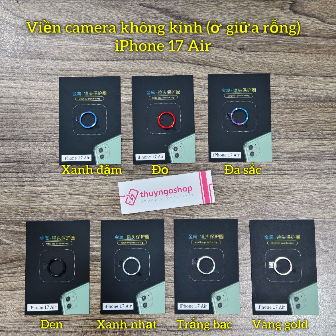 Viền nhôm camera siêu mỏng (ở giữa rỗng) iPhone 17 Air