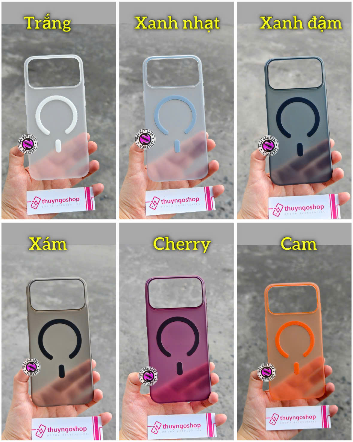 Ốp lưng siêu mỏng chống dấu vân tay iPhone 17 Pro Max / 18 Pro Max (nam châm hít)