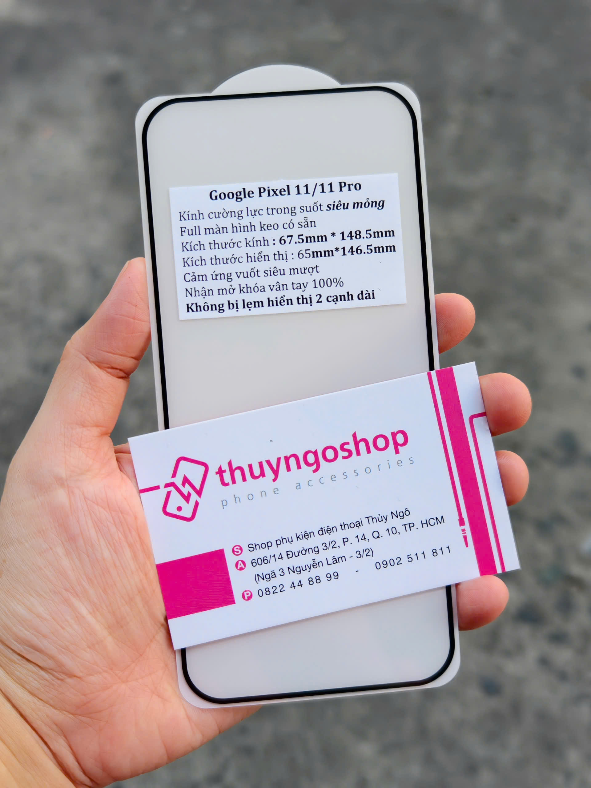Kính cường lực siêu mỏng full màn hình Google Pixel 11 / Pixel 11 Pro keo 100% toàn màn hình