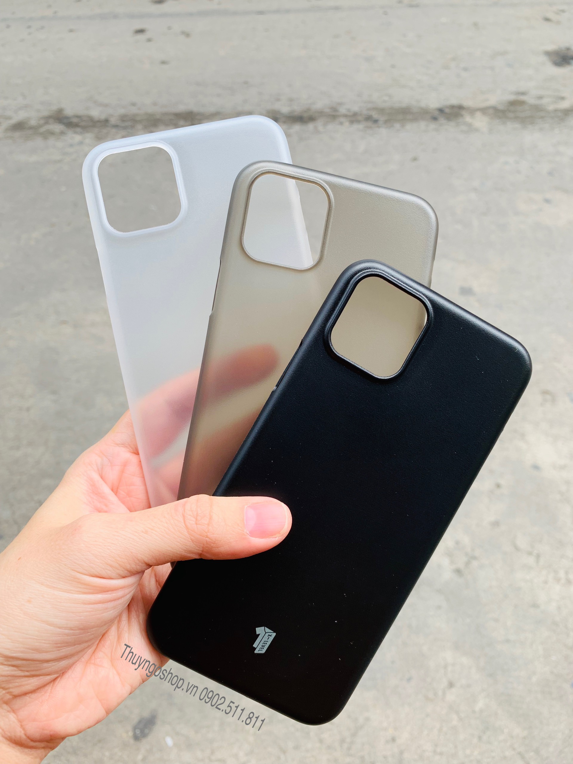 Iphone 2019 - Ốp lưng nhám siêu mỏng 0.18mm X-Level