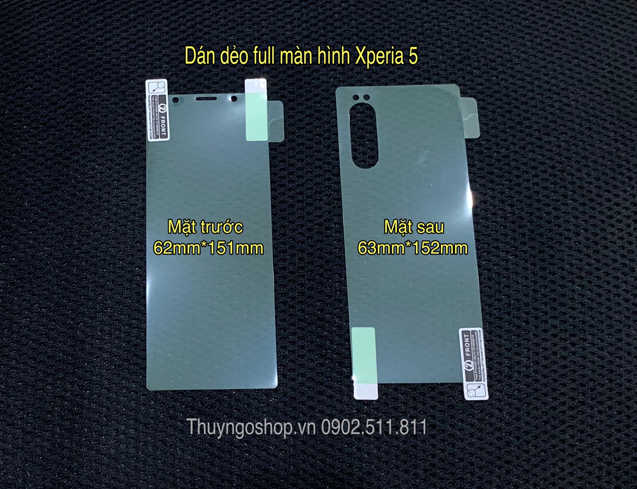 Dán dẻo full màn hình Sony Xeria 5 (mặt trước/mặt sau)