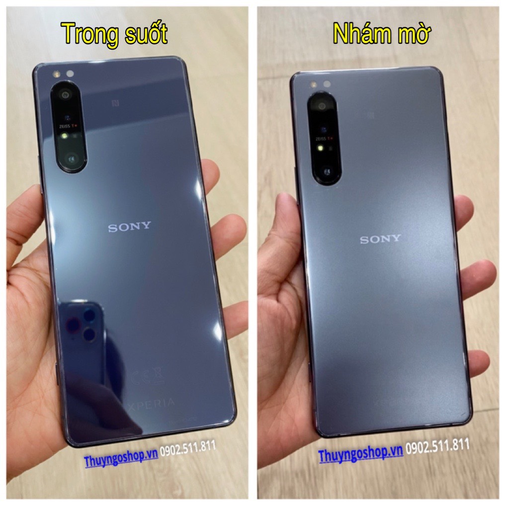 Sony Xperia 10 ii - Dán mặt lưng trong suốt / nhám chống vân tay 100%