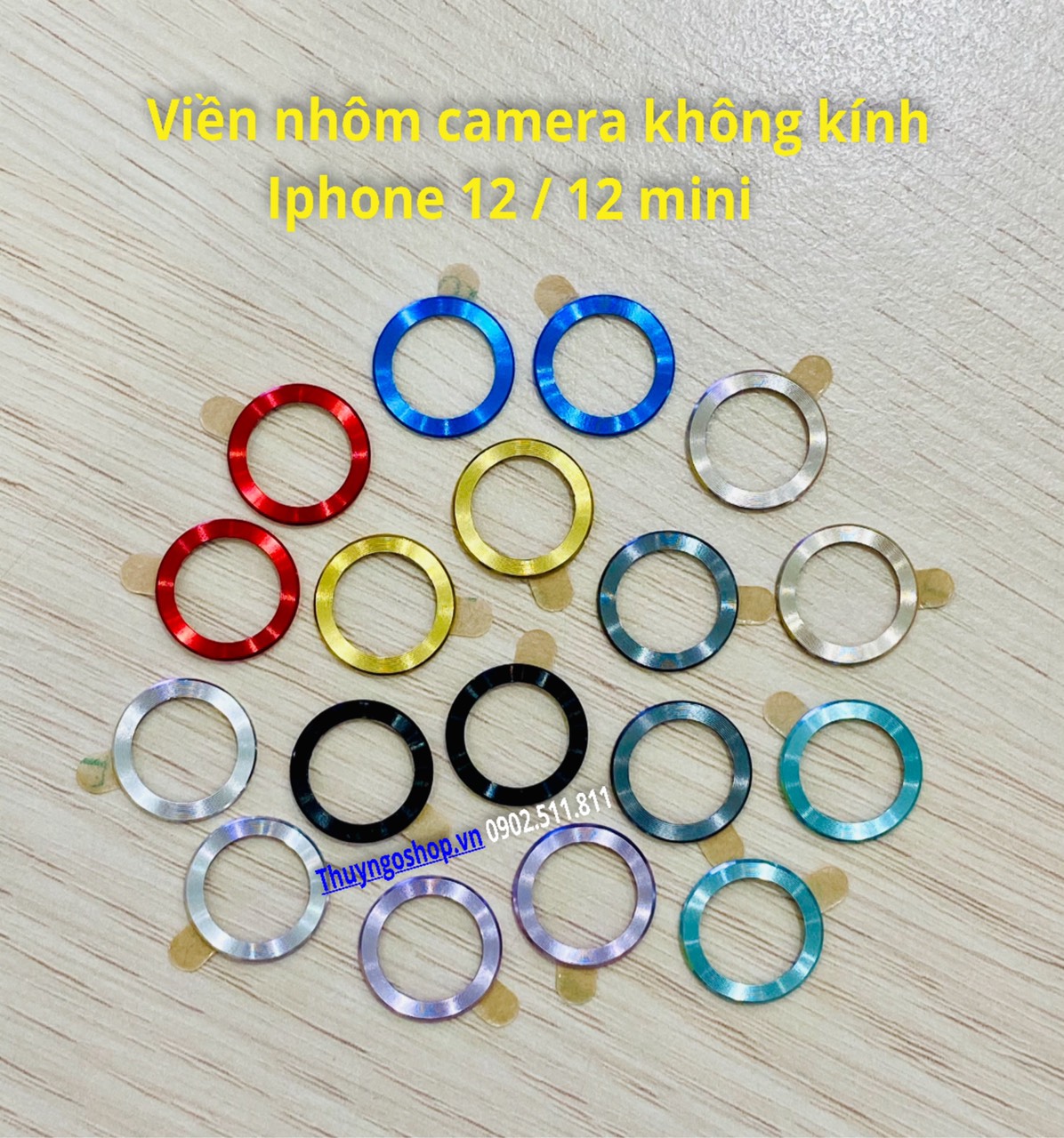 Dán kim loại chống trầy viền camera Iphone 12