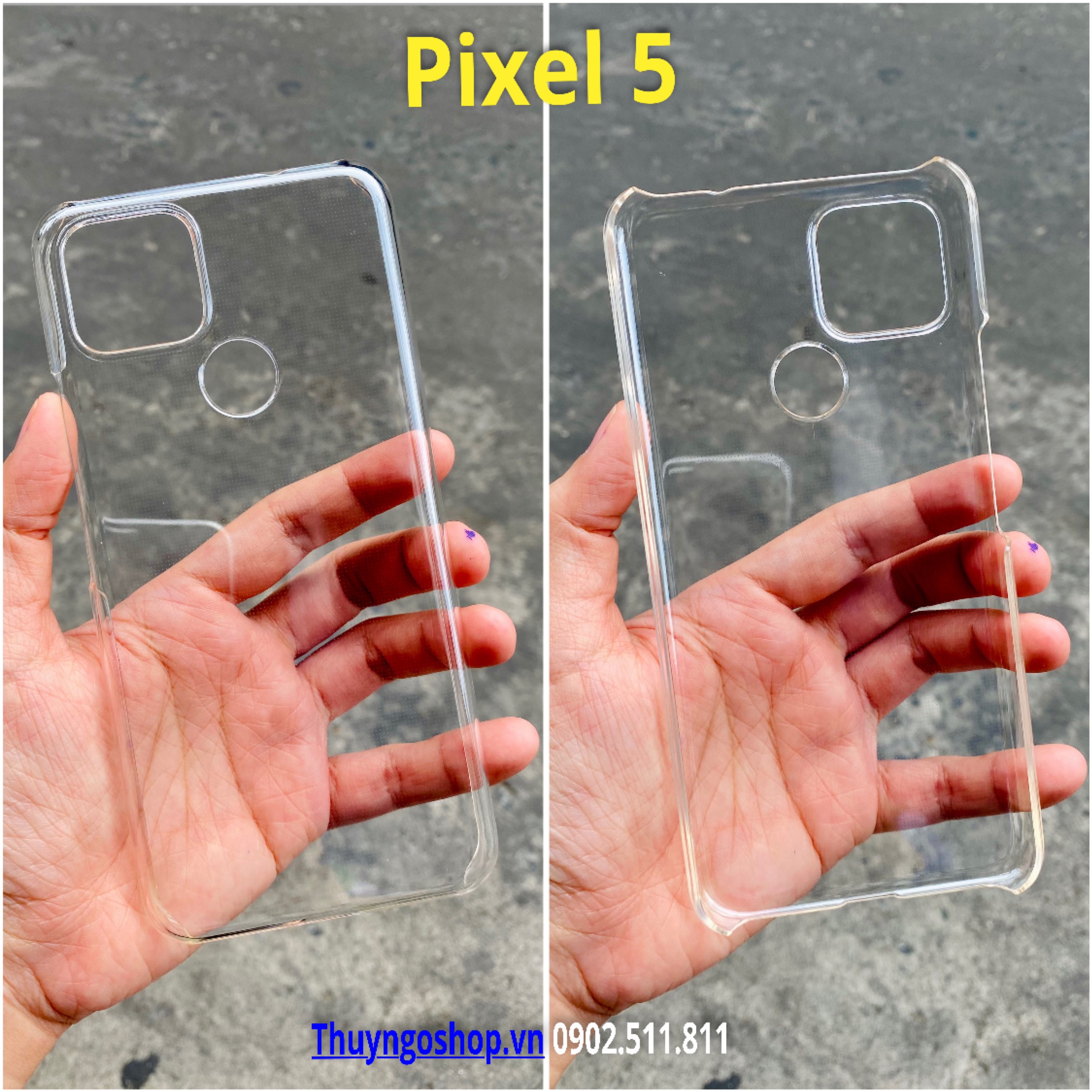 Ốp cứng siêu trong suốt Google Pixel 5