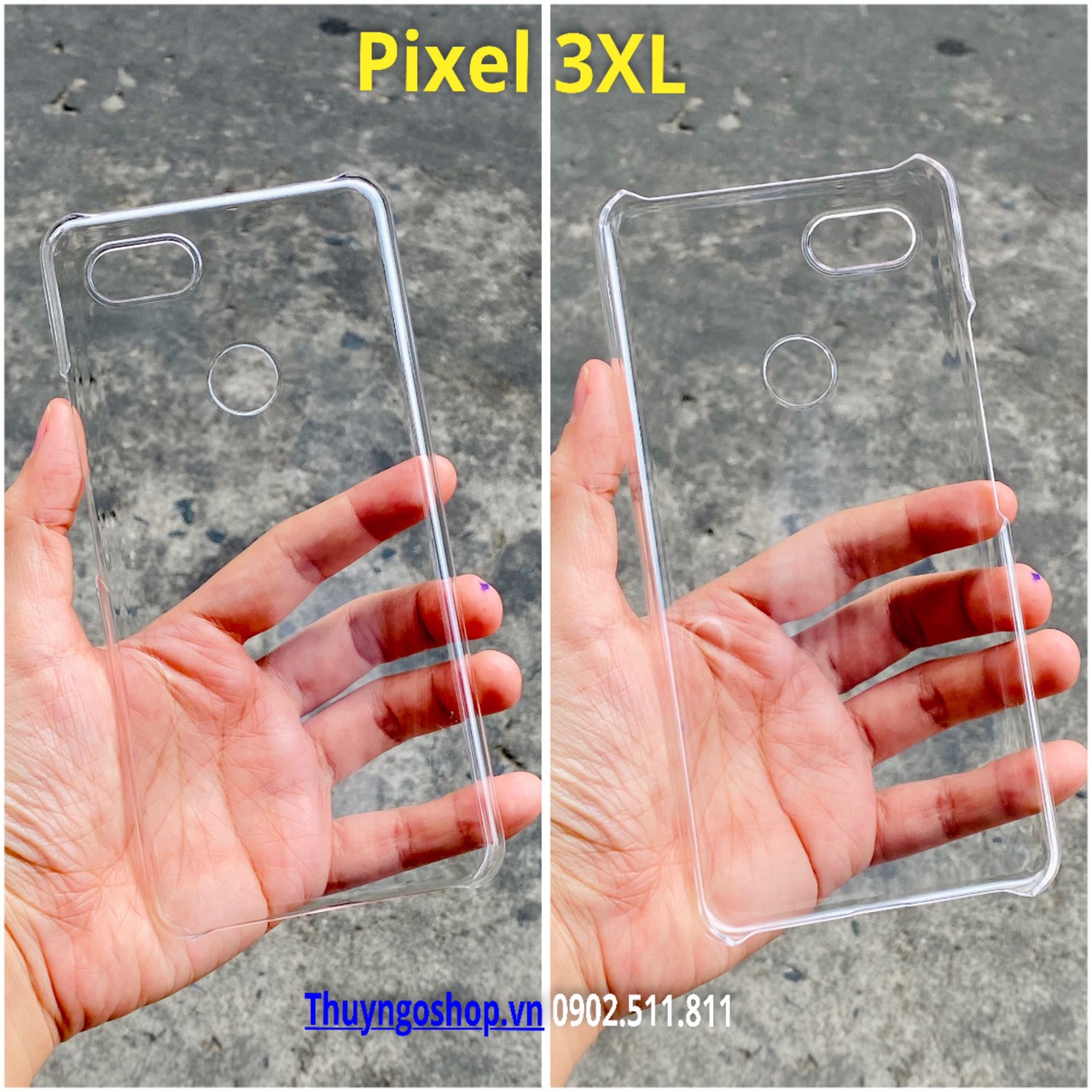 Ốp cứng siêu trong suốt Google Pixel 3XL